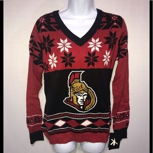 Ottawa Senators NHL V-neck Sweater Size Large